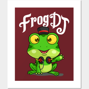 cool frog disc dj Posters and Art